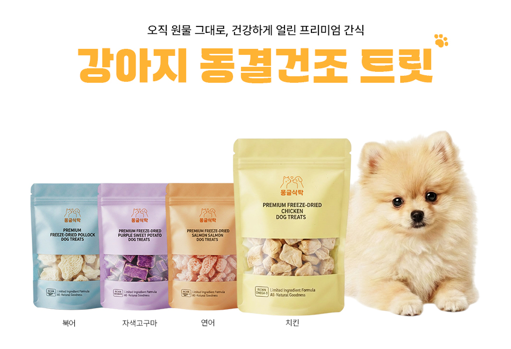 강아지 동결건조 트릿 배너