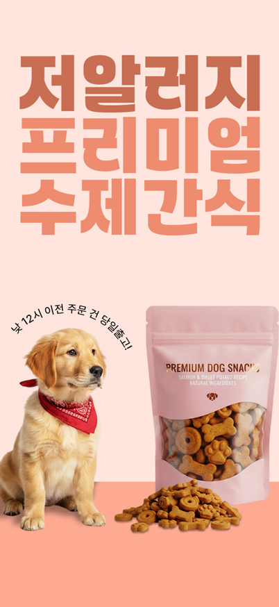 저알러지 프리미엄 수제간식 배너
