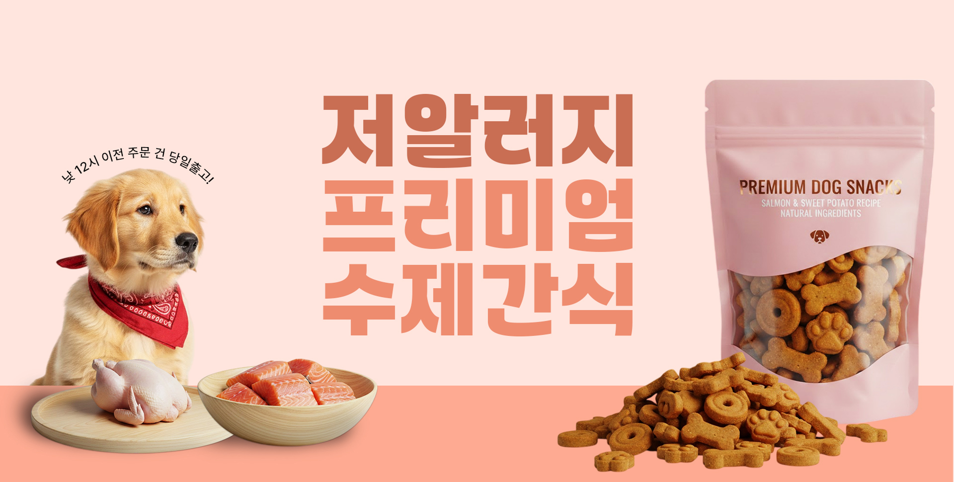 저알러지 프리미엄 수제간식 배너